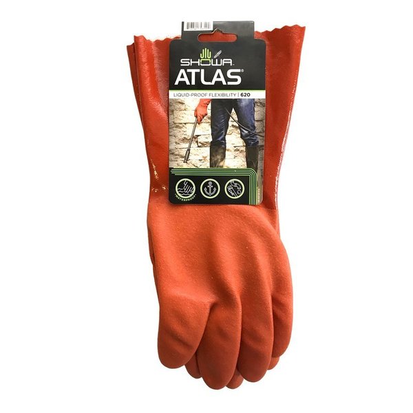 Showa Atlas Glove Pvc 12In W/Knit Linr Med 620M-08.RT